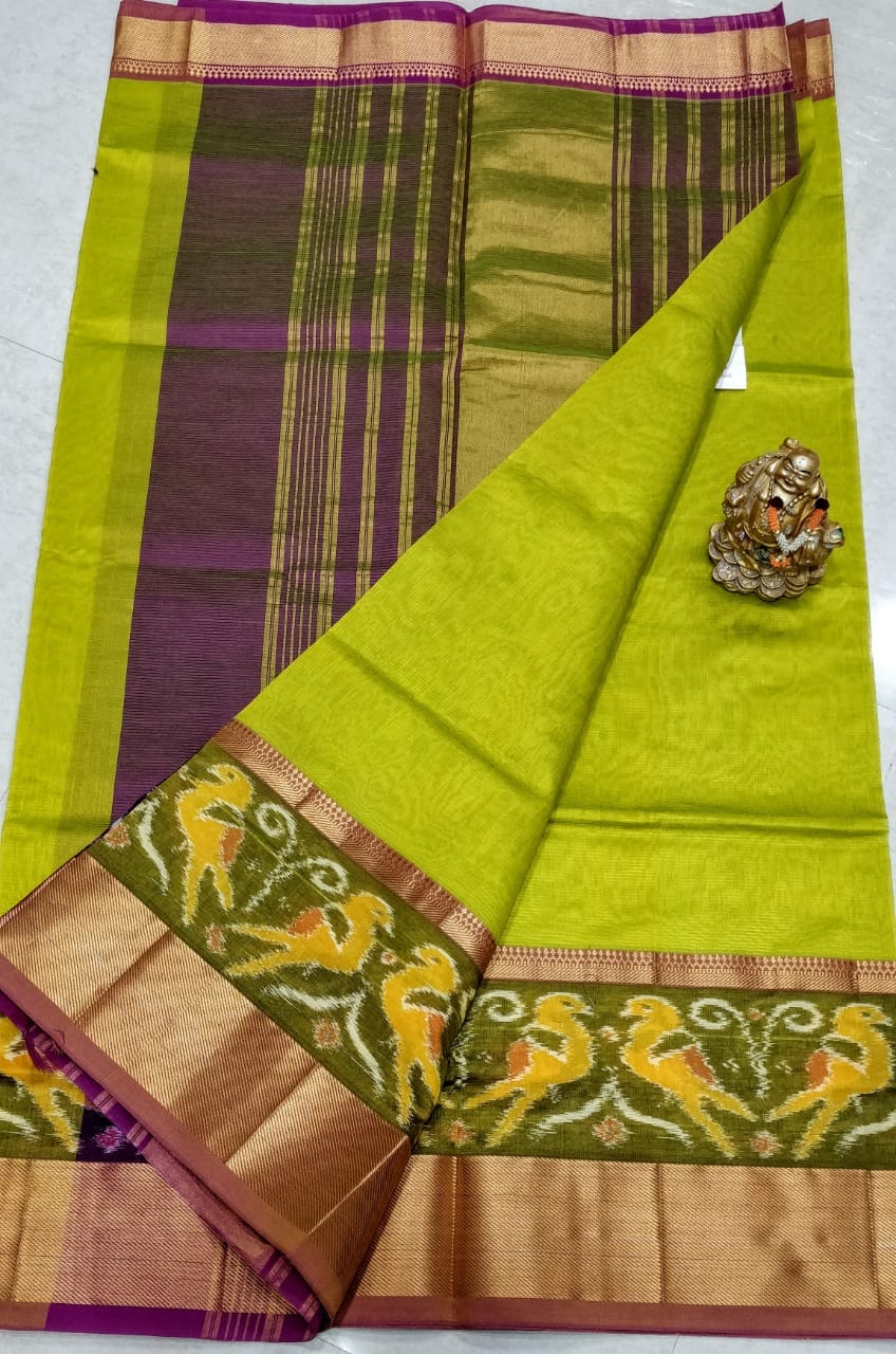 Handloom ikkat kanchi Pattu sarees